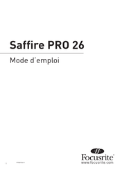 Focusrite Saffire PRO 26 Mode D'emploi