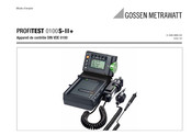 Gossen MetraWatt PROFITEST 0100S-II+ Mode D'emploi