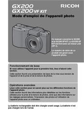 Ricoh GX200 VF KIT Mode D'emploi