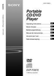 Sony DVP-FX870 Mode D'emploi