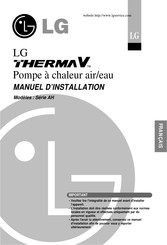 LG Therma V AH Série Manuel D'installation