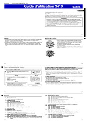 Casio 3410 Guide D'utilisation