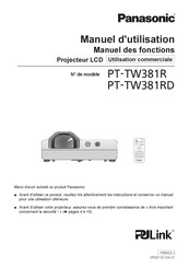 Panasonic PT-TW381RD Manuel D'utilisation