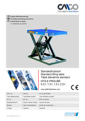 Columbus McKinnon HTS-E PROLINE Mode D'emploi