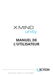 Acteon X Mind Unity Manuel De L'utilisateur