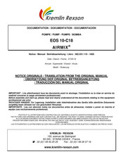 Kremlin Rexson AIRMIX EOS 10-C18 Notice Originale