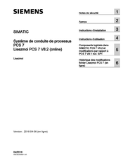 Siemens SIMATIC PCS 7 Instructions D'utilisation