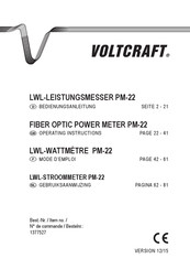VOLTCRAFT PM-22 Mode D'emploi