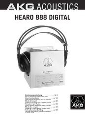 AKG Acoustics HEARO 888 DIGITAL Mode D'emploi