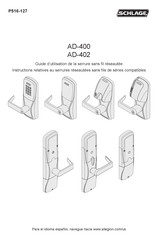 Schlage AD-400 Guide D'utilisation