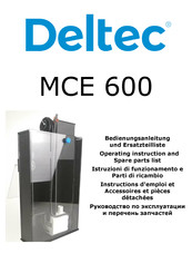 Deltec MCE 600 Instructions D'emploi