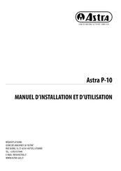 Astra P-10 Manuel D'installation Et D'utilisation