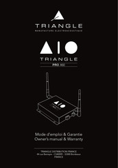 Triangle PRO A50 Mode D'emploi Et Garantie