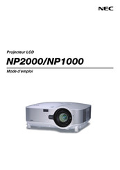 NEC NP1000 Mode D'emploi