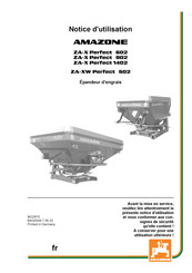 Amazone ZA-X Perfect 1402 Notice D'utilisation