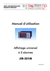 Roth JIR-301M Manuel D'utilisation