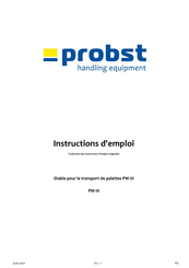 probst PW-III Instructions D'emploi