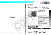 Canon DIGITAL IXUS 70 Guide D'utilisation