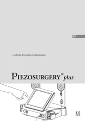 Mectron Piezosurgery plus Mode D'emploi Et D'entretien