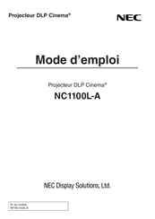 NEC NC1100L-A Mode D'emploi
