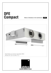 aldes DFE Compact 1000 Notice D'utilisation Et De Maintenance