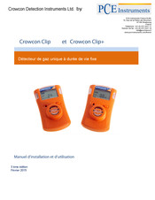 PCE Instruments Crowcon Clip+ Manuel D'installation Et D'utilisation