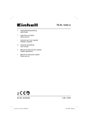 EINHELL TE-PL 18/82 Li Instructions D'origine