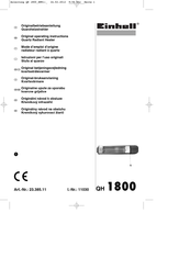 EINHELL QH 1800 Mode D'emploi