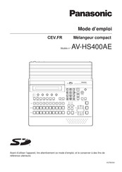Panasonic AV-HS400AE Mode D'emploi