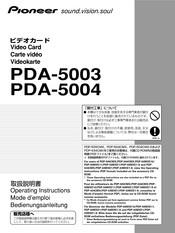 Pioneer PDA-5004 Mode D'emploi