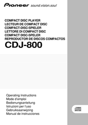 Pioneer CDJ-800 Mode D'emploi
