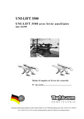 Nußbaum Hebetechnik UNI-LIFT 3500 Mode D'emploi