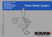 EMS Piezon Master Surgery Mode D'emploi