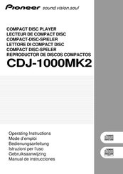 Pioneer CDJ-1000MK2 Mode D'emploi