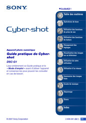 Sony Cyber-shot DSC-G1 Mode D'emploi