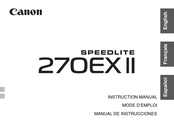Canon Speedlite 270EX Mode D'emploi