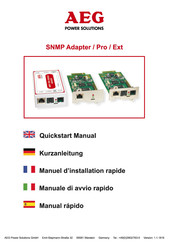 AEG SNMP-PRO Manuel D'installation