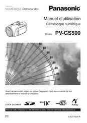 Panasonic PV-GS500 Manuel D'utilisation