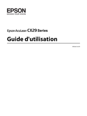 Epson Aculaser CX29 Série Guide D'utilisation