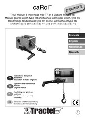 Tractel caRol TR300 Instructions D'emploi Et D'entretien