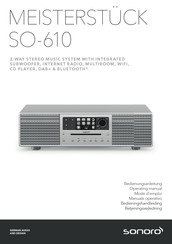 Sonoro MEISTERSTÜCK SO-610 Mode D'emploi