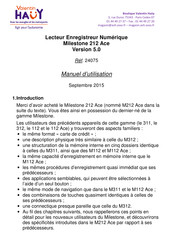 Milestone 24075 Manuel D'utilisation