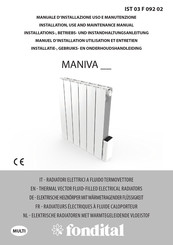 Fondital MANIVA 5820 Manuel D'installation