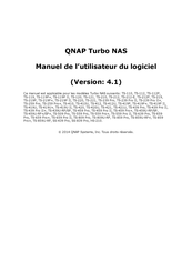 QNAP Turbo NAS SS-439 Pro Manuel De L'utilisateur