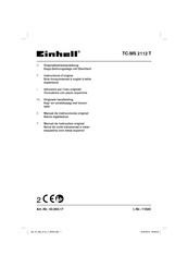 EINHELL TC-MS 2112 T Instructions D'origine