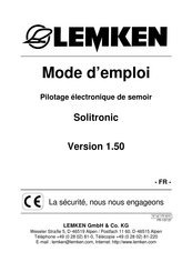 LEMKEN Solitronic Mode D'emploi