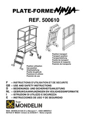 MONDELIN 500610 Instructions D'utilisation