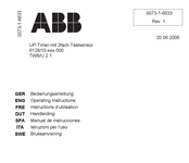 ABB TWS/U 2.1 Instructions D'utilisation