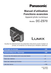 Panasonic Lumix DC-ZS70 Manuel D'utilisation