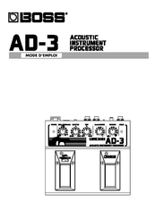 Boss AD-3 Mode D'emploi